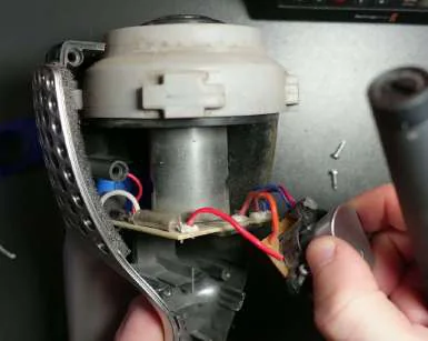 Disassembled vacuum motor