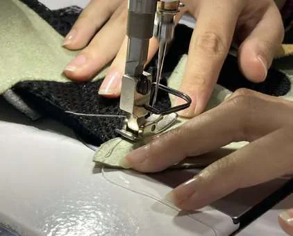 Sewing the sneaker upper
